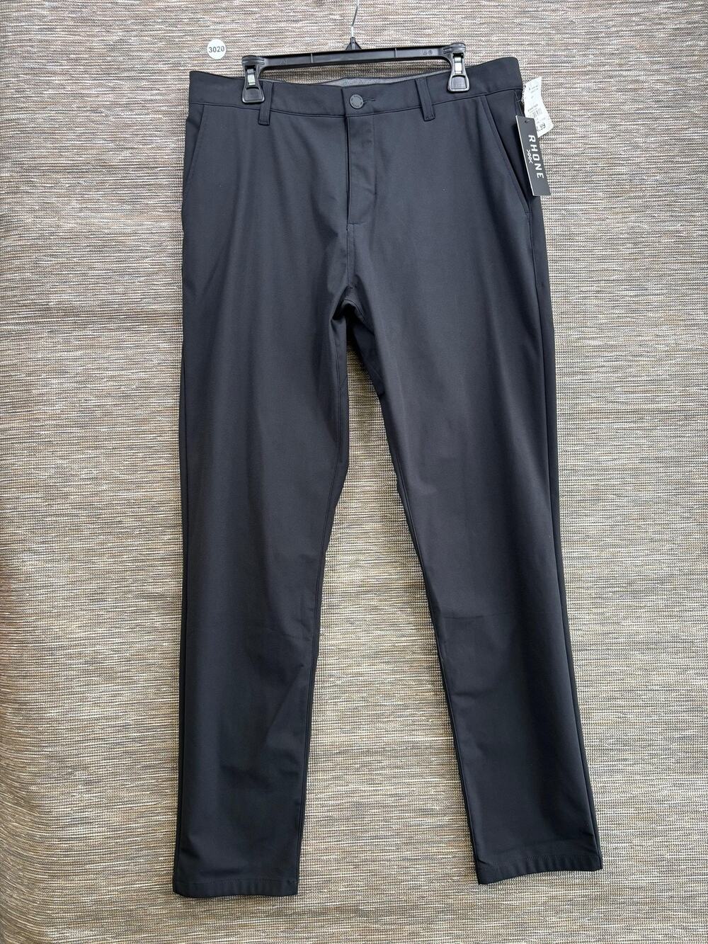 Rhone Coldspell Commuter Pants Mens 35x32 Black Slim Fit Thermal Lined Stretch